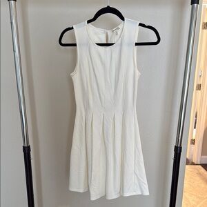 Monteau White Sleeveless A-Line Sundress